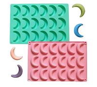 Bustlwor 2 Moldes de Media Luna de Vainilla, Molde de Silicona con Diseño de Kipferl de Vainilla, bandeja para hornear de 18 cavidades, para Pastel de Chocolate, Croissants de Galleta y Pralinés