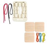 Bustlwor 2 Piezas Tabla de Entrenamiento de Nudos de Madera, Tablas de Entrenamiento de Nudos de Aprendizaje, para Exteriores Supervivencia Acampada (Amarillo)