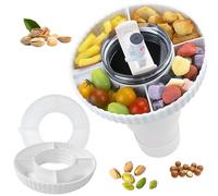 Bustlwor Bandeja de Aperitivos Compatible con Stanley, Bandeja de Merienda Compatible con Stanley, para Stanley Cup 40 oz, para Hogar y Exterior, Blanco