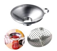 Bustlwor Embudo de Boca Ancha de Acero Inoxidable de 2 Piezas, Embudo de Cocina, Embudo de Mermelada de Acero Inoxidable para Transferir Líquidos, Mermelada, Polvos (Con Embudo)