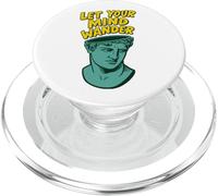 Busto de Estatua Retro con diseño Surrealista de Mente Abierta PopSockets PopGrip para MagSafe