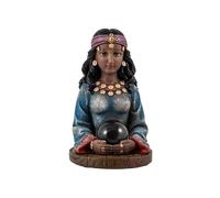 Busto de una Gitana con Bola de Resina Pintada a Mano 10x10x16 cm