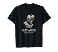 Busto del emperador griego - Camiseta con cita Memento Mori Memento Vivere Camiseta