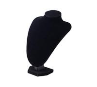Busto expositor para collares Necklace Chain Jewelry Bust Stand for Long Necklaces Pendant Decoration Stylish Organizer(Black Velvet 21x15)