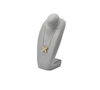 Busto expositor para collares Soporte de cuello maniquí for collar 8,5 x, 18 cm, molde for exhibición collares, mostrador transmisión(Gray)