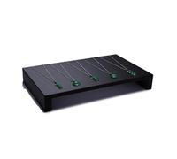 Busto expositor para collares Soporte for anillos y pendientes de cuero sintético negro for joyería, colgante, collar, cadena, gargantilla, organizador busto brazalete(Large bench)