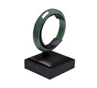 Busto expositor para collares Soporte for anillos y pendientes de cuero sintético negro for joyería, colgante, collar, cadena, gargantilla, organizador busto brazalete(C shape bangle)