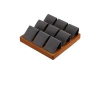 Busto expositor para collares Wooden Necklace Storage Stand Pendant Display Holder Long Chain Jewelry Organizers Wood Rack(Gray Earring 15 * 15cm)