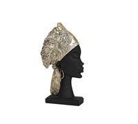 BUSTO RESINA MUJER TURBANTE DORADO