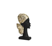 BUSTO RESINA MUJER TURBANTE DORADO