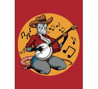 Busty Banjo Possum - Funny Country Music Journal: Dotted notebook with a quirky meme possum and country music flair