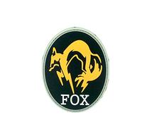 Busutu Fox Foxhound Metal Gear Solid PVC Airsoft Parche Decorativo, 1 Pieza, Redondo, Sew-On, Estilo Minimalista de Juego