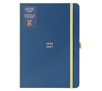 Busy B A5 Diary - Mid-Year Academic Planner - Aug '26 - Aug '27 - Navy Journal Cover - Weekly Planner with To-Do Lists, Notes, Week-to-View, 3 Pockets, Year Planner & Elastic Closure