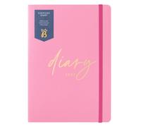 Busy B Agenda semanal A5 2027, color rosa intenso, notas y cierre elástico