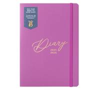 Busy B Agenda semanal tamaño A5, planificador académico de mitad de año, 25 de agosto de 26, portada de diario de bayas de invierno, diseño semanal frente a una página de notas, objetivos, gastos,