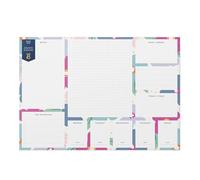 Busy B - Alfombrilla de escritorio A3 con 36 hojas arrancables, recordatorios, notas y un práctico planificador anual - Floral