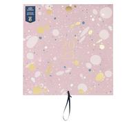 Busy B - Calendario Familiar de Pared Grande 2025 - Diseño Spray Rosa - Calendario mensual 2025 para familias atareadas con 5 columnas y bolsillos de almacenamiento y pegatinas de colores