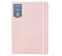 Busy B - Cuaderno Busy Life - Ecopiel Rosa - Cuaderno A5 con pegatinas y planificador mensual