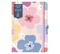 Busy B Diary - A5 Mid-Year Academic Diary - Busy Life Weekly Journal - Aug '26 - Aug '27 - Floral Cover - Life Planner with Dual Schedules, Year Calendar, Pen Loop, Pockets & Elastic Closure