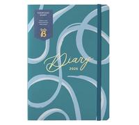 Busy B Everyday A5 Weekly Planner Diary 2026 - Compact Diary for Students, Teachers, Work & More with a Week-to-View Layout Jan - Dec, Useful Planners, Notes Pages & Elastic Closure Band - Pine Ribbon