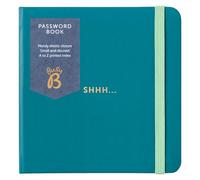 Busy B Libro de contraseñas, cubierta verde azulado, todas tus contraseñas de Internet en un solo lugar, almacena un máximo de 186 detalles de inicio de sesión en Internet, diseño compacto y discreto