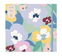 Busy B Multicoloured Floral Birthday Card Book - 13 Storage Pocket File for Storing Greetings Cards with Birthday & Anniversary Reminders & Anniversary Chart - FSC Certified - Measures 21 x 23cm