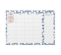 Busy B - Planificador de comidas - Planificador semanal de comidas y listas de compras con dos imanes - Azul