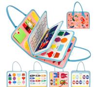 Busy Board Alemán Busy Book de fieltro, para niños a partir de 1, 2, 3, 4 años (rosa sirena)