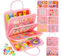 Busy Board - Juguetes Montessori, libros ocupados para niños pequeños, libro de actividades educativas silenciosas para niños pequeños, juguetes de viaje para avión, coche, regalos para niños y niñas