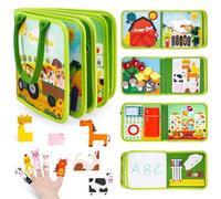 Busy Board Libro Juguete Montessori: Juguetes Montessori para Bebé 1 2 3 4 Años - Granja Busy Libro Sensorial Actividades Board para Niños y Niñas