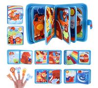 Busy Board Montessori Juguete Quiet Book a partir de 1, 2 y 3 años, con tema zoológico, 18 actividades clásicas para educación temprana, tabla de actividades para niños, niñas, niños pequeños, regalos