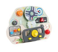 Busy Board Montessori Juguete simulado Volante, Volante niños Tablero de Actividades, Habilidades motoras Juguete Busy Board de 1 2 3 años, Regalo para bebé niños niñas