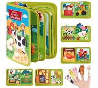 .Busy Book Fieltro 3D Habilidades motoras Finas Juguetes de Animales de Granja Libros de Actividades de Aprendizaje Educativo para niños pequeños de 1 a 3 niñas y niños Toys_and_Games.