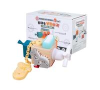 Busy Cube Kids Toy - Cubo de actividades de coordinación de ojos de madera para niños y niñas, juego interactivo con cuentas deslizantes, juguete educativo para niños, para salón, dormitorio, viaje