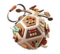 Busy Cube Toys - Pelota de actividades educativas tempranas de 22 lados, actividad de interacción entre padres e hijos | Juguetes sensoriales Cubo ocupado para niños | para asiento de coche, avión