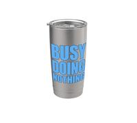 Busy Doing Nothing Vaso térmico de acero inoxidable de doble pared