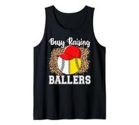 Busy Raising Ballers Softball Baseball Funny Girl mom Camiseta sin Mangas