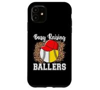 Busy Raising Ballers Softball Baseball Funny Girl mom Carcasa para iPhone 11