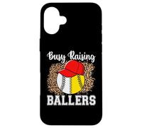 Busy Raising Ballers Softball Baseball Funny Girl mom Carcasa para iPhone 16 Plus