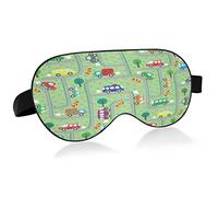 Busy Road Cars Máscara de ojos transpirable para dormir, funda para dormir con sensación fresca para el descanso de verano, venda elástica contorneada para viajes de mujeres y hombres