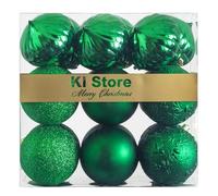 BusyBee Verde Bolas de Navidad de 8cm 18 Piezas para la decoración del árbol de Navidad Adornos de árbol de Navidad