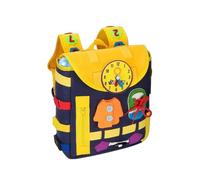 BUSYBOARD - Mochila para actividades de aprendizaje preescolar, de actividades de fieltro colorida para niños pequeños, mochila de juguete de aprendizaje, juguetes sensoriales para bebés