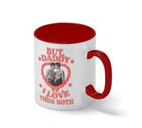 But Daddy I Love Them Both Hockey Romance Book tik Tok MM Sports Romance Bookish Gift heated rivarly Blanco Taza Aro y Mango Con Rojo Mug