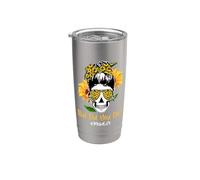 But Did You Die Mom Life Skull Bandana Sunflower Lover Vaso térmico de acero inoxidable de doble pared