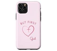 But First God - Diseño Minimalista Rosa Carcasa para iPhone 11 Pro