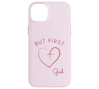 But First God - Diseño Minimalista Rosa Carcasa para iPhone 14 Plus