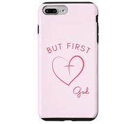 But First God - Diseño Minimalista Rosa Carcasa para iPhone 7 Plus/8 Plus