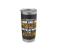 But In My Head I'm Hiking Hiker Adventure Nature Outdoor Vaso térmico de acero inoxidable de doble pared