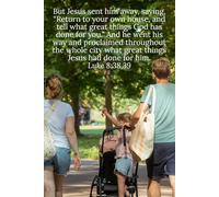 But Jesus sent him away, saying, “Return to your own house, and tell what great things God has done for you.” And he went his way and proclaimed ... done for him. Luke 8:38,39 - Daily Journal