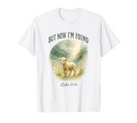 But Now I’m Found Luke 15:10 Watercolor Lamb Christian Camiseta